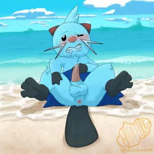Doing it on the beach with dewott (exosharem)