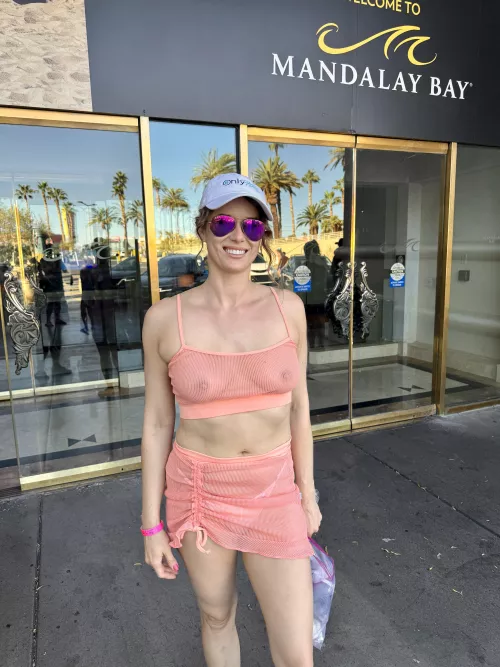 Doing my best to keep cool and stay cute after the pool