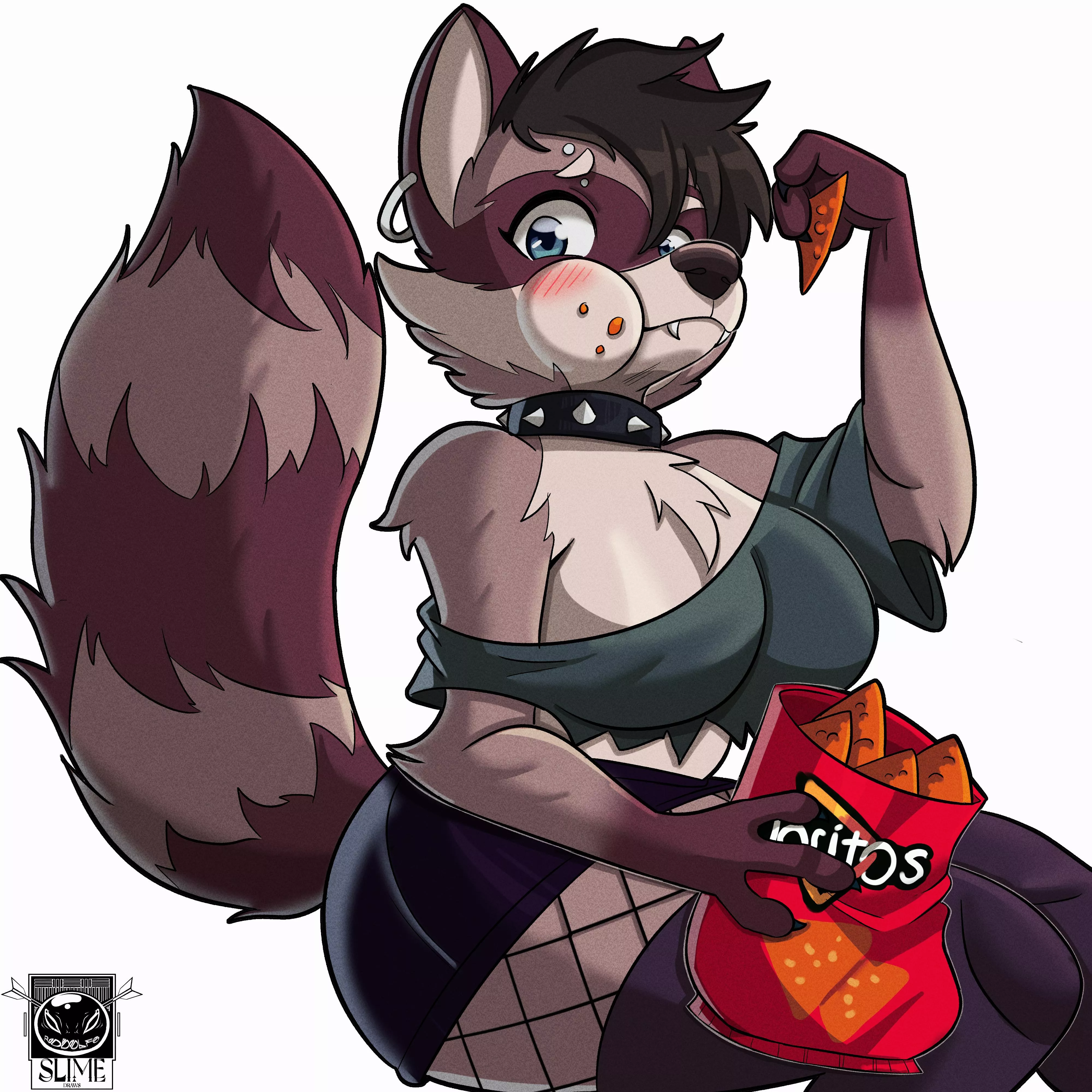 [OC] Raven raccoon (Art by me)