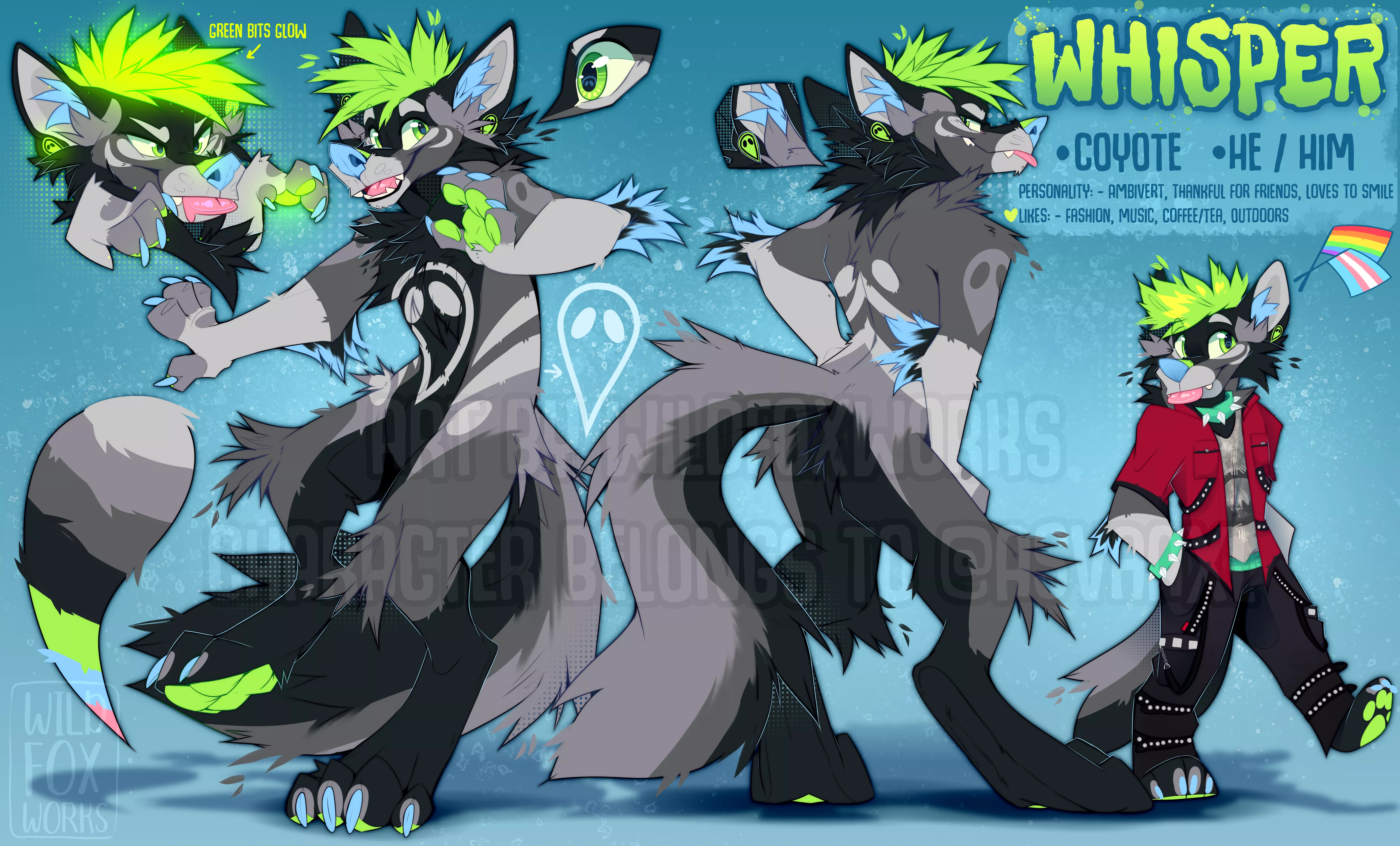 Ref for Whisper - (art by me-wildfoxworks)