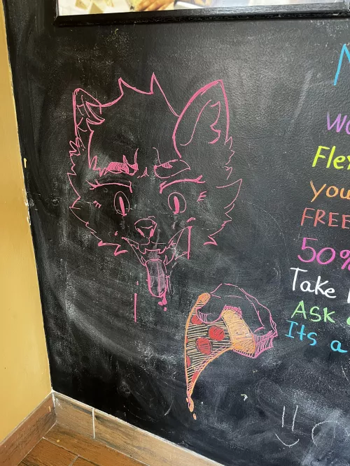 Saw this in my local Domios! If you drew this please comment your @!