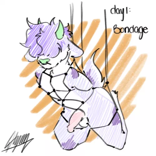 Simple drawing for a come back with kinktober!! (Art by me)