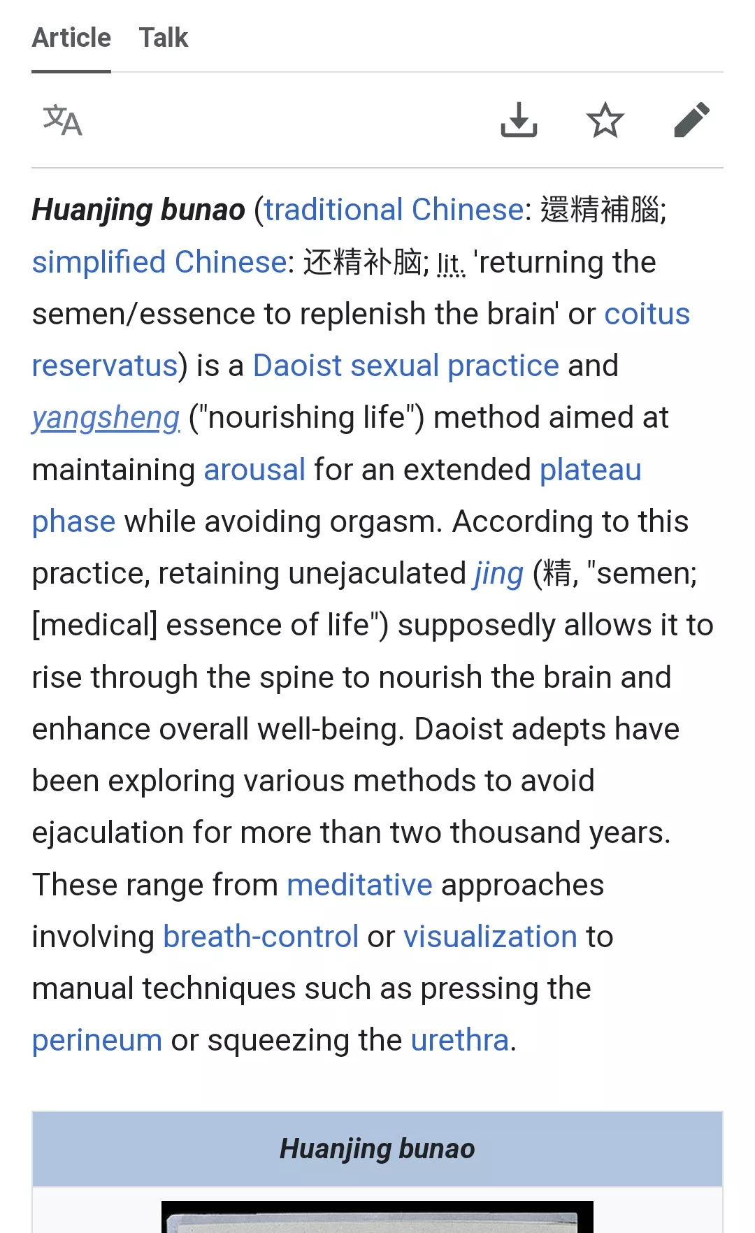 TIL That edging is a Daoist health method