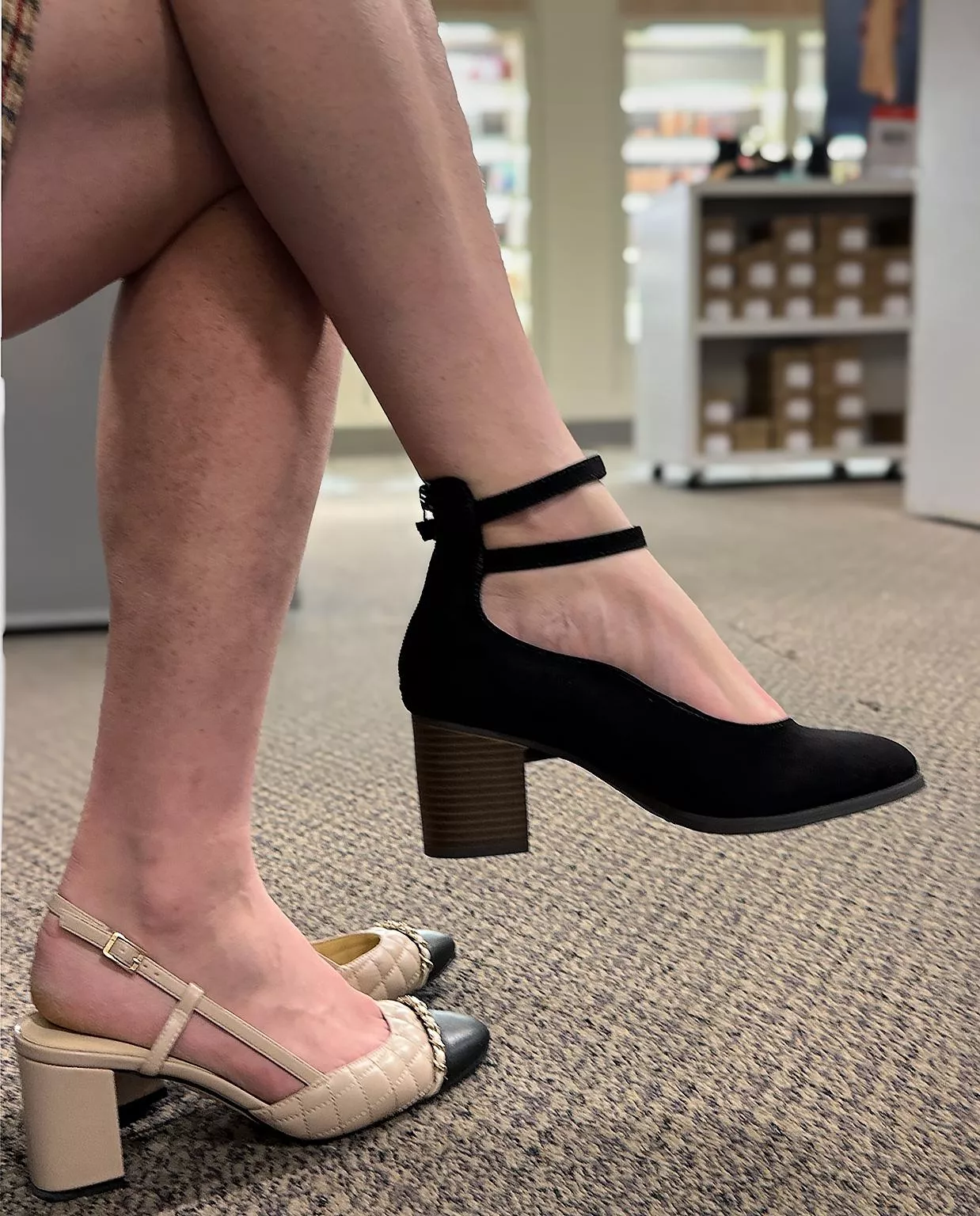 Trying on some cute casual heels