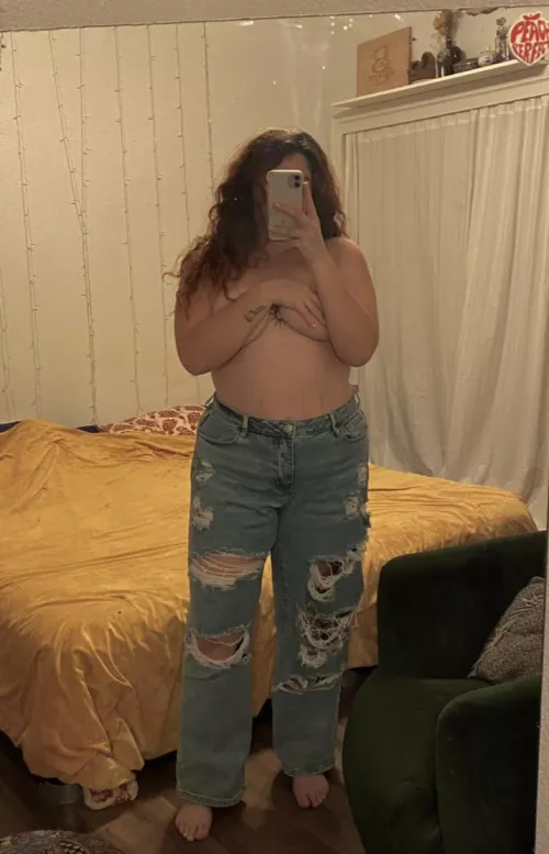 Cute jeans better tits 