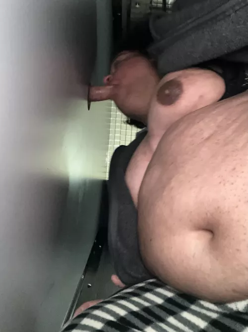 Having fun at the local adult store