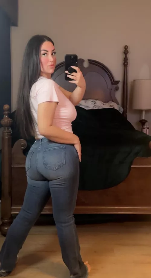 It took me a few jumps to get into these jeans 