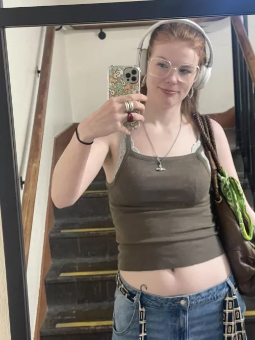 just a petite girl in crop top 