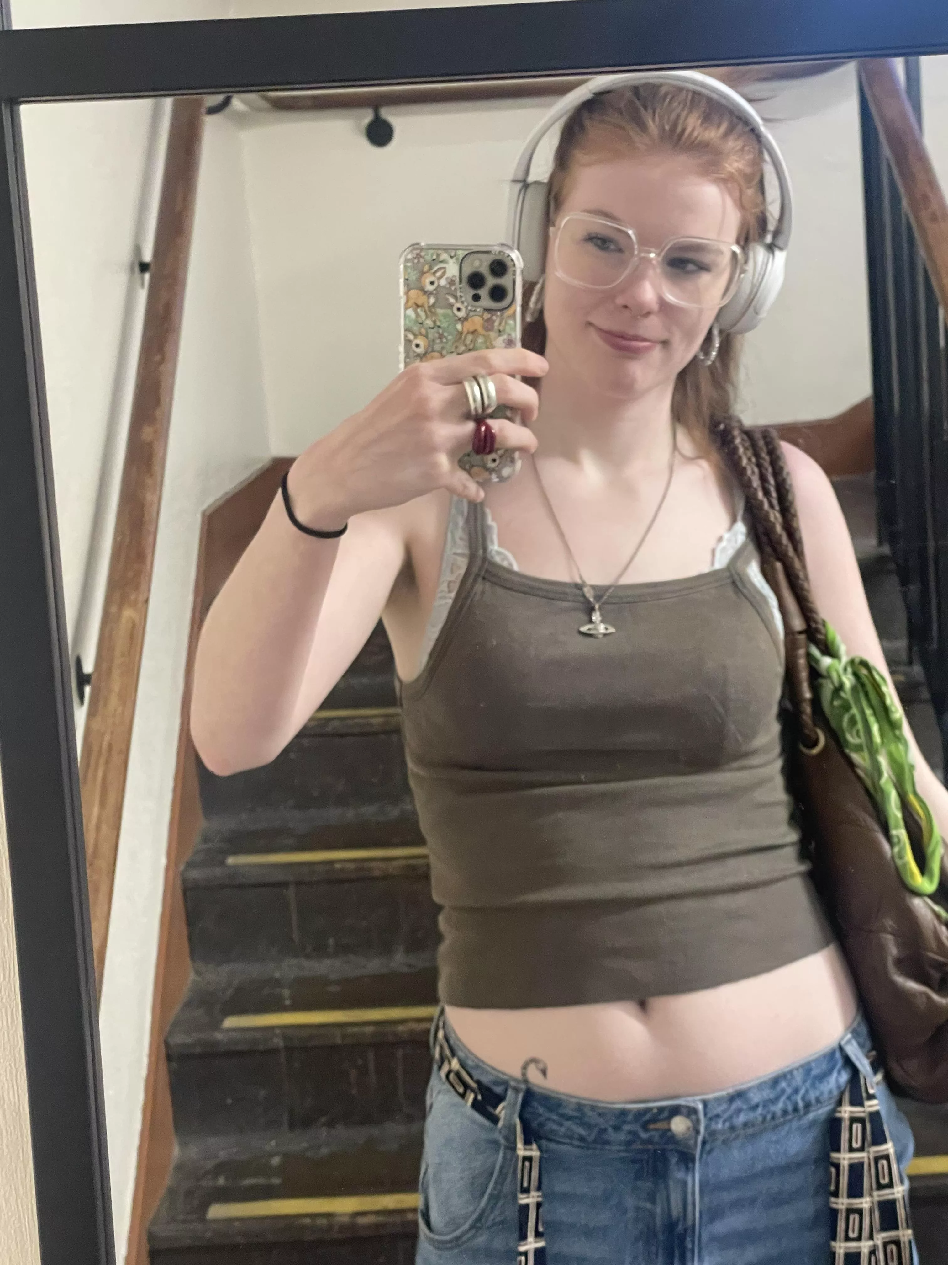 just a petite girl in crop top 