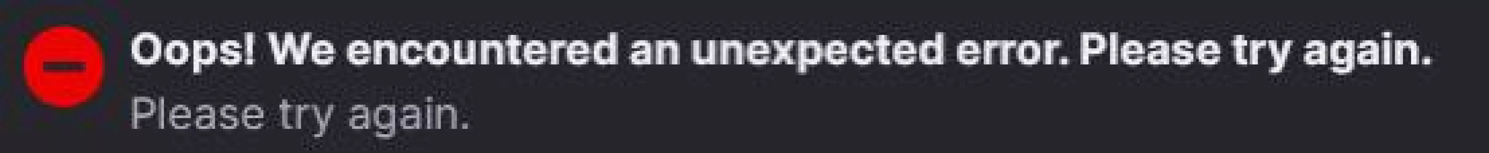 keep getting error when creating an account