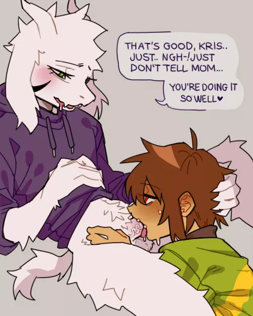 [Kris and Asriel] Blowjob (floatyart) 