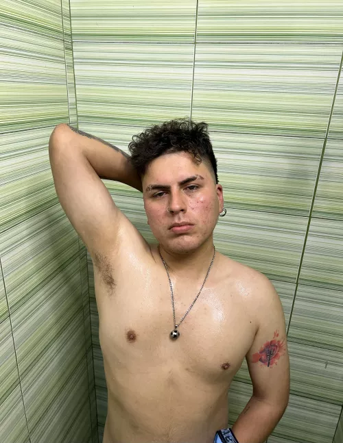 Lick my sweaty forearm 