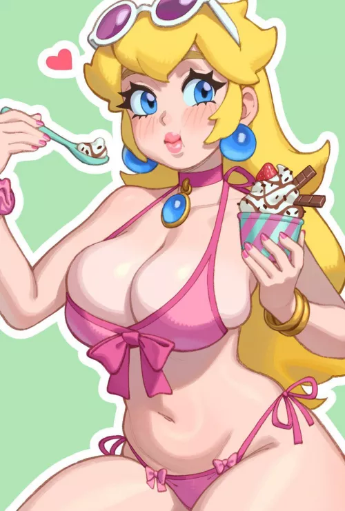 Peach in her summer clothes (Rizdraws)