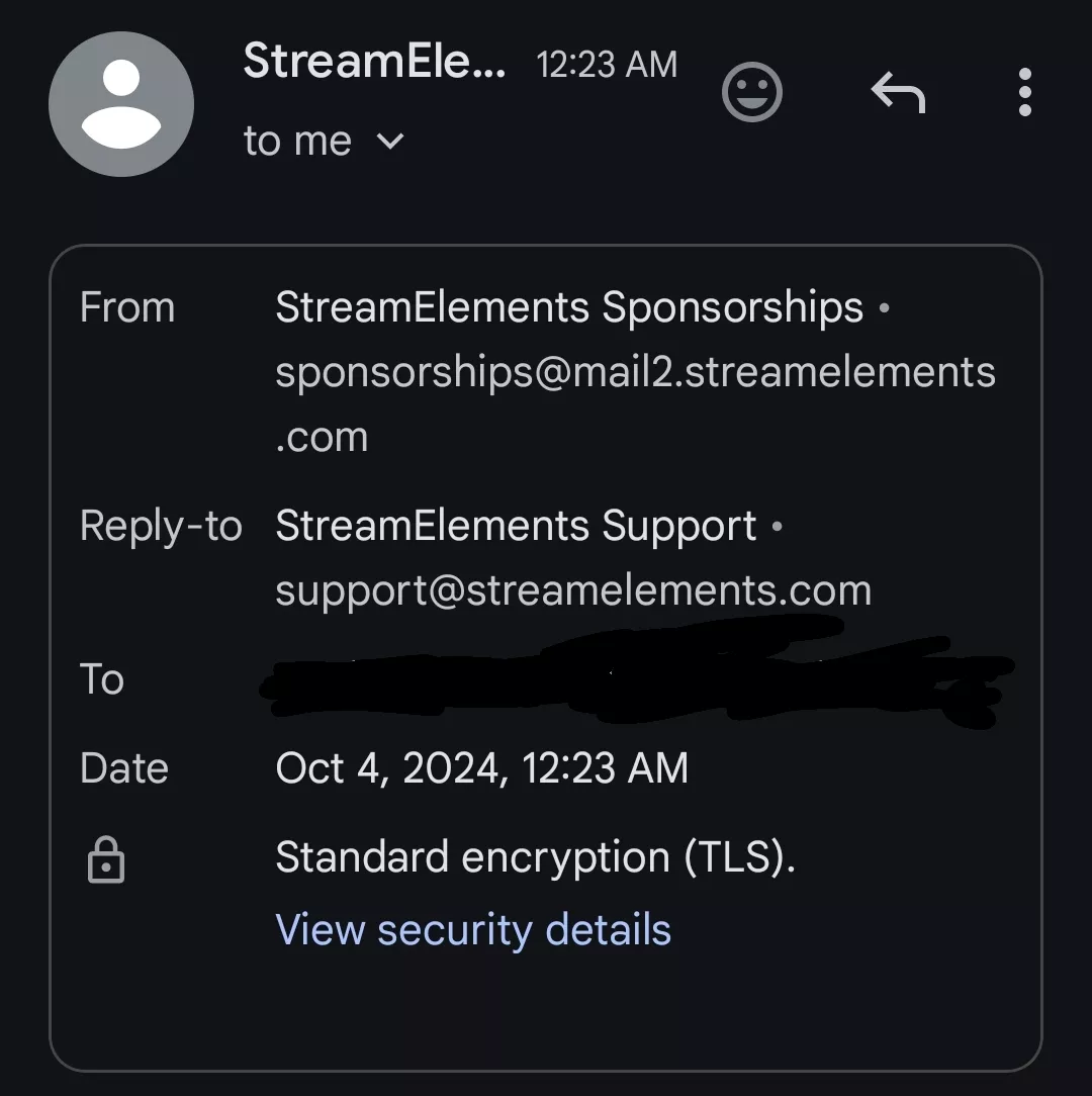 Pleased to announce I got my first sponsorship scam offer!