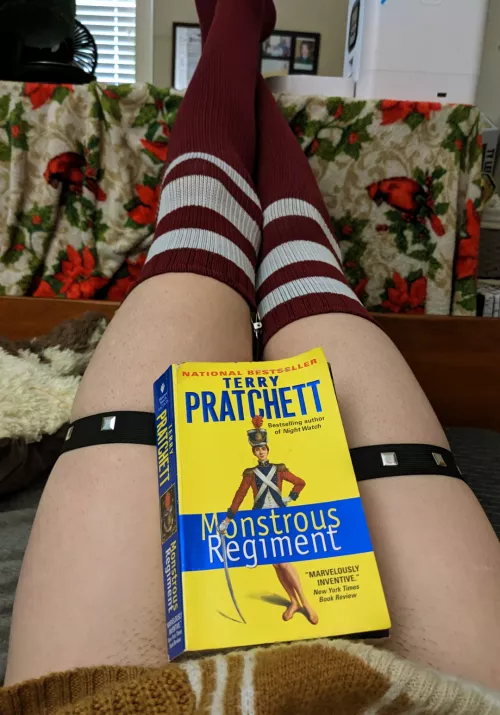 A book about crossdressing soldiers, seems fitting :P