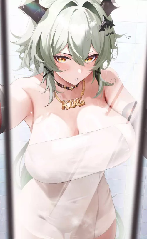 Caesar getting out of the shower [Zenless Zone Zero]