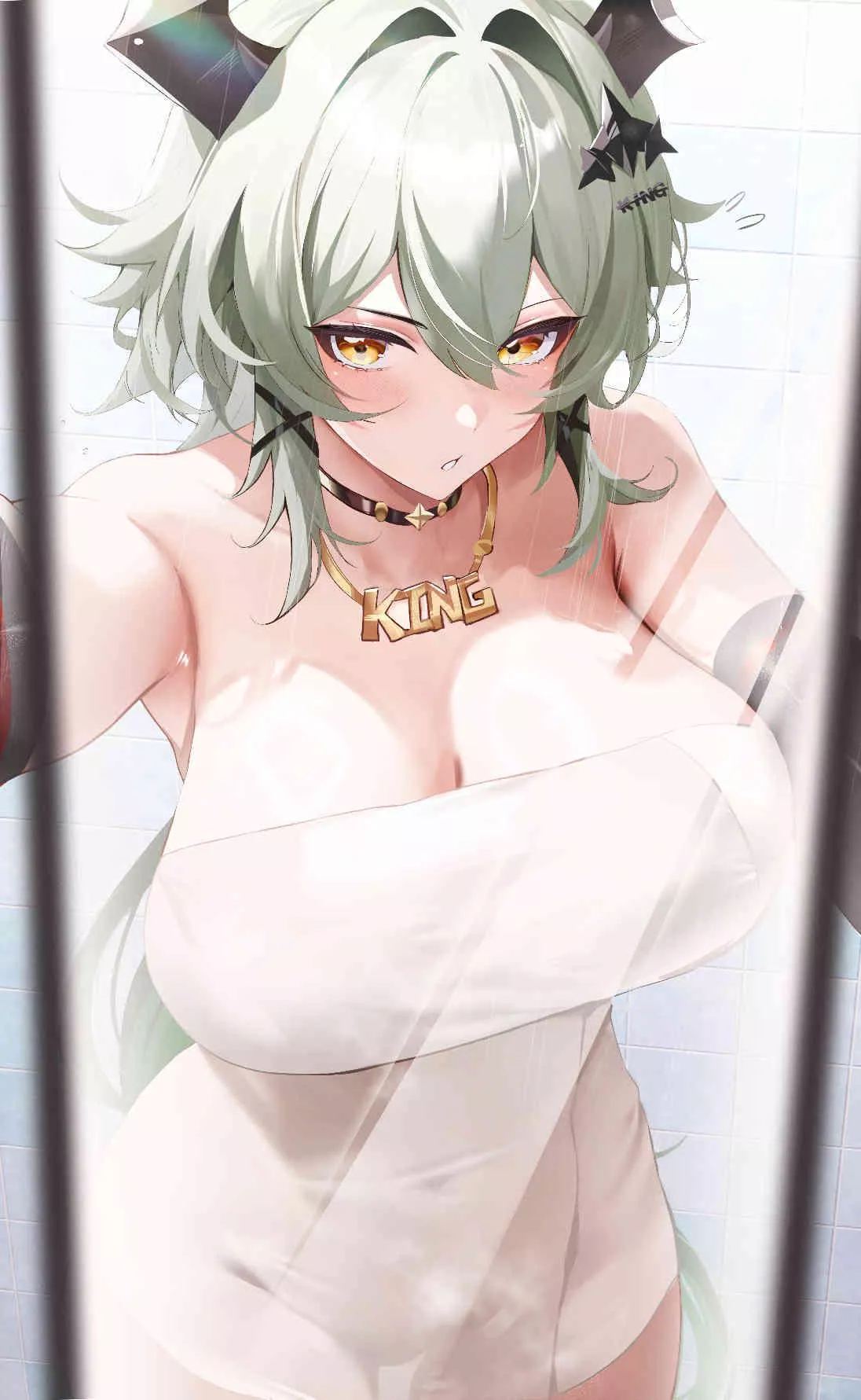 Caesar getting out of the shower [Zenless Zone Zero]