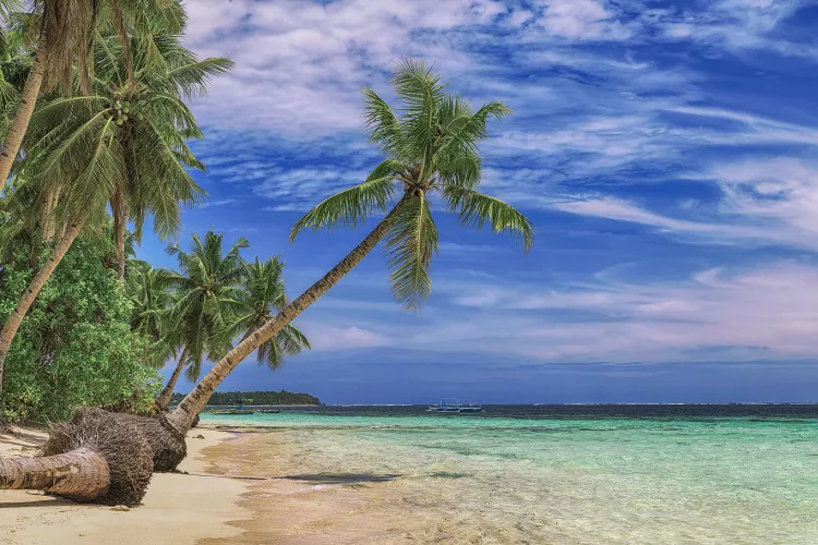 Tropical beach on the island of Siargao, Philippines