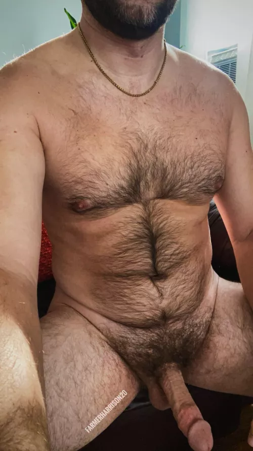 Edging after working out in the yard.