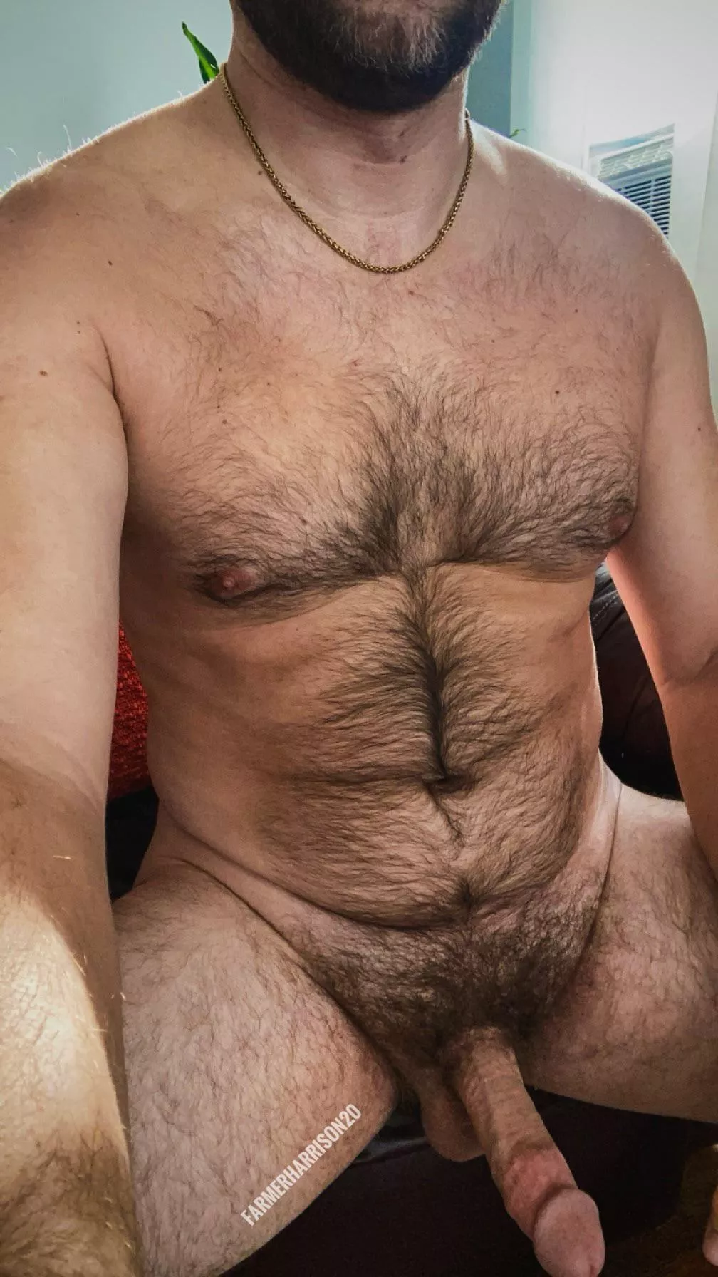 Edging after working out in the yard.