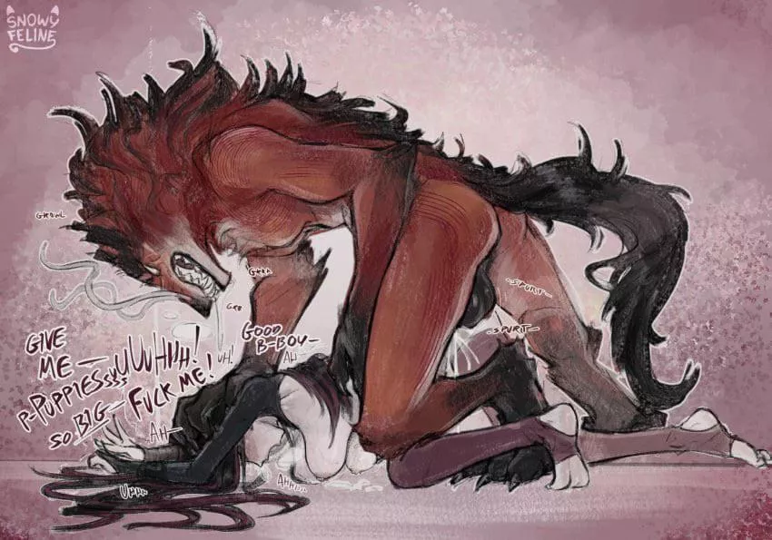 Getting split open by a monster … yes please [SnowyFeline]