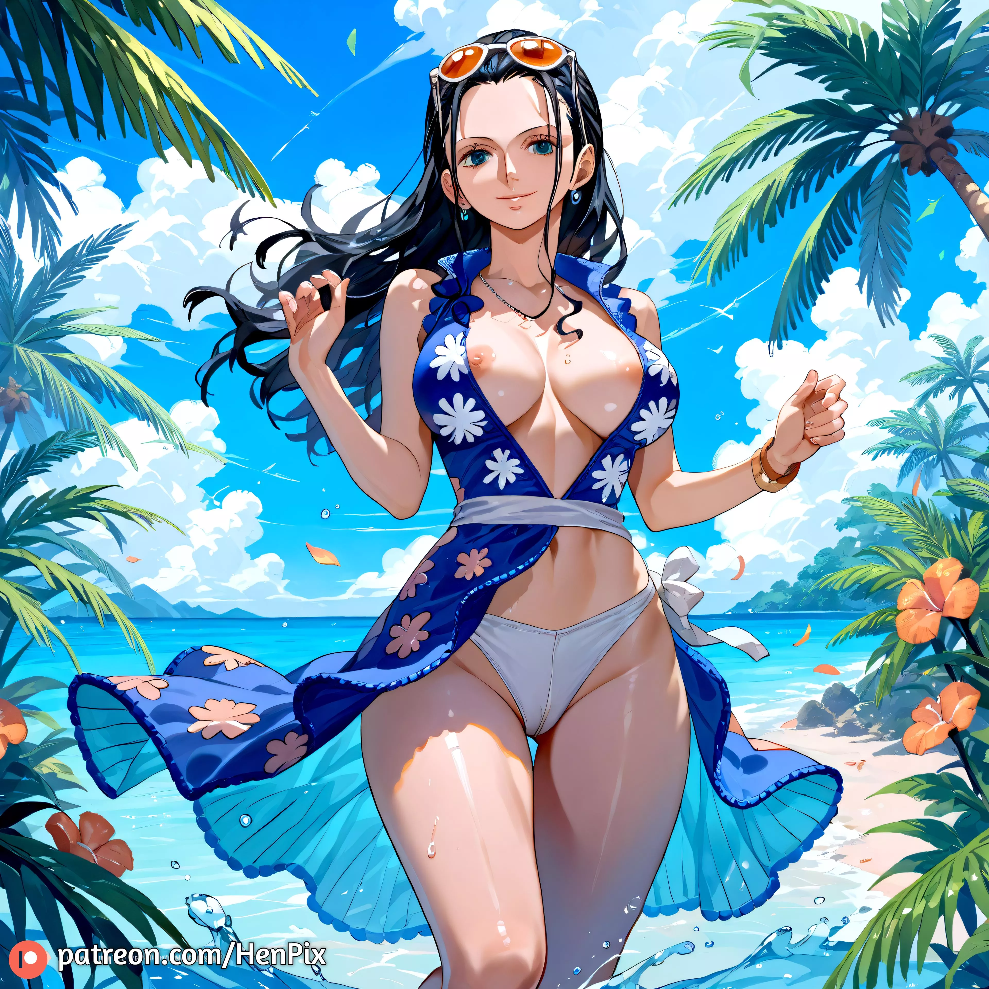 Robin having fun in the beach