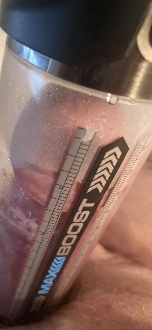 The swollen bulbous head starting to rub the measurements off the tube 🤣Well past 7 inches now .