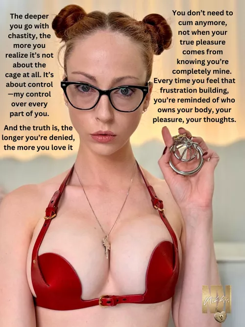 You are Mine, and you will learn to love it if you don't already! 🔒 Chastity Caption by FemDom POV Goddess Nikki Kit