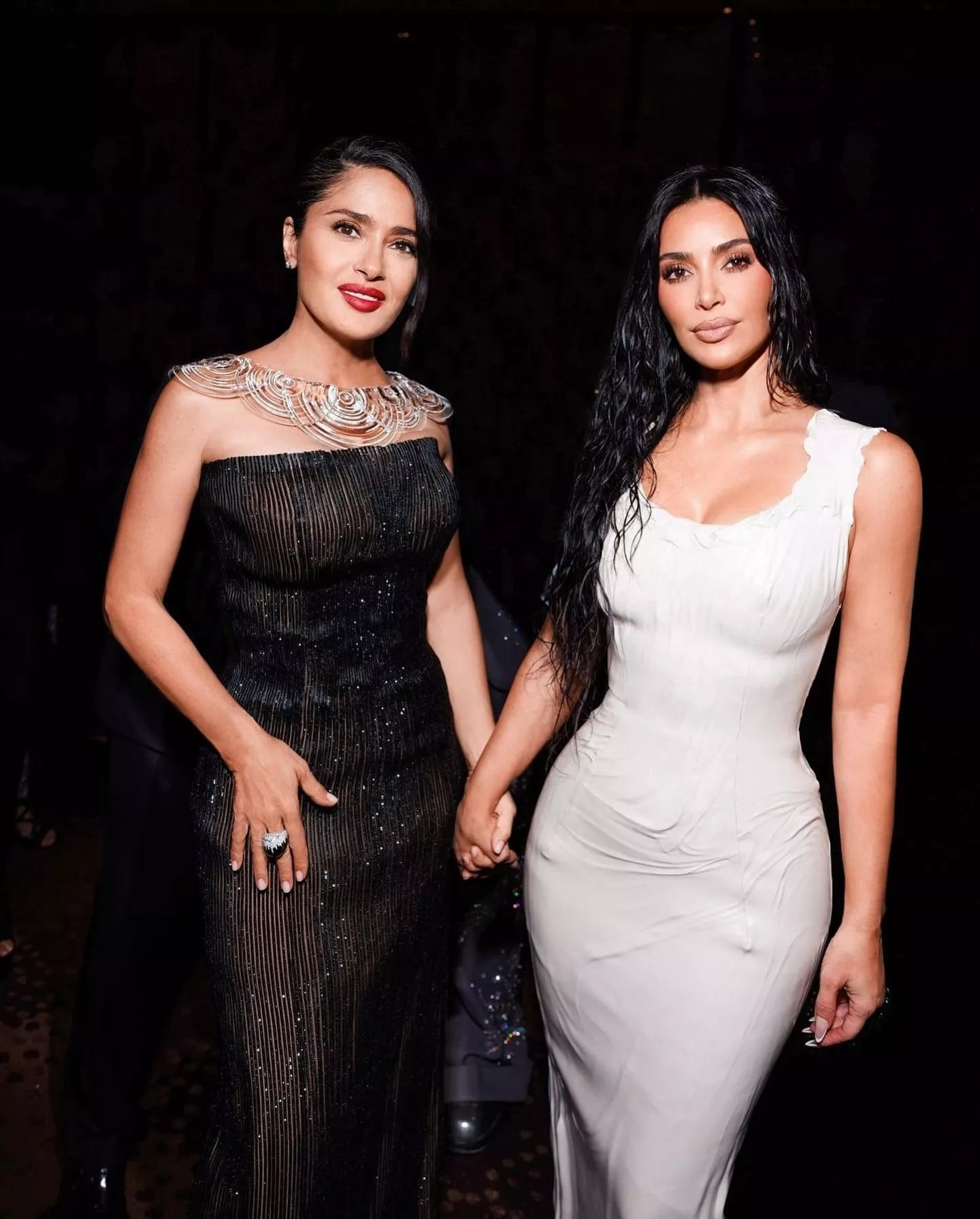 Kim with Salma Hayek