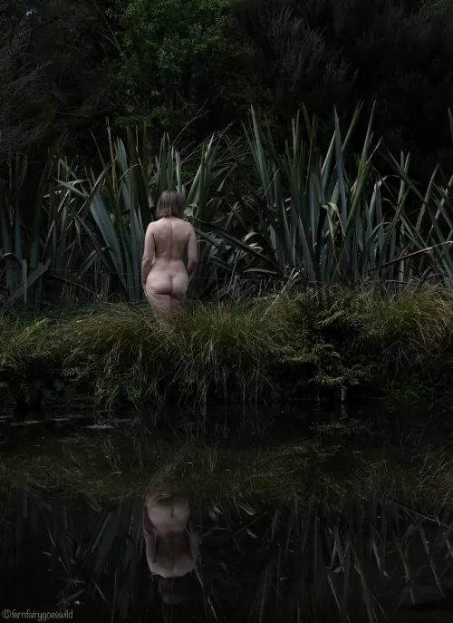 Nude reflections by the pond (self portrait)