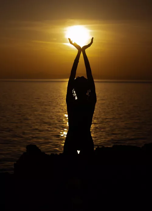 There is nothing as beautiful as the sun kissing your naked body as it sets 