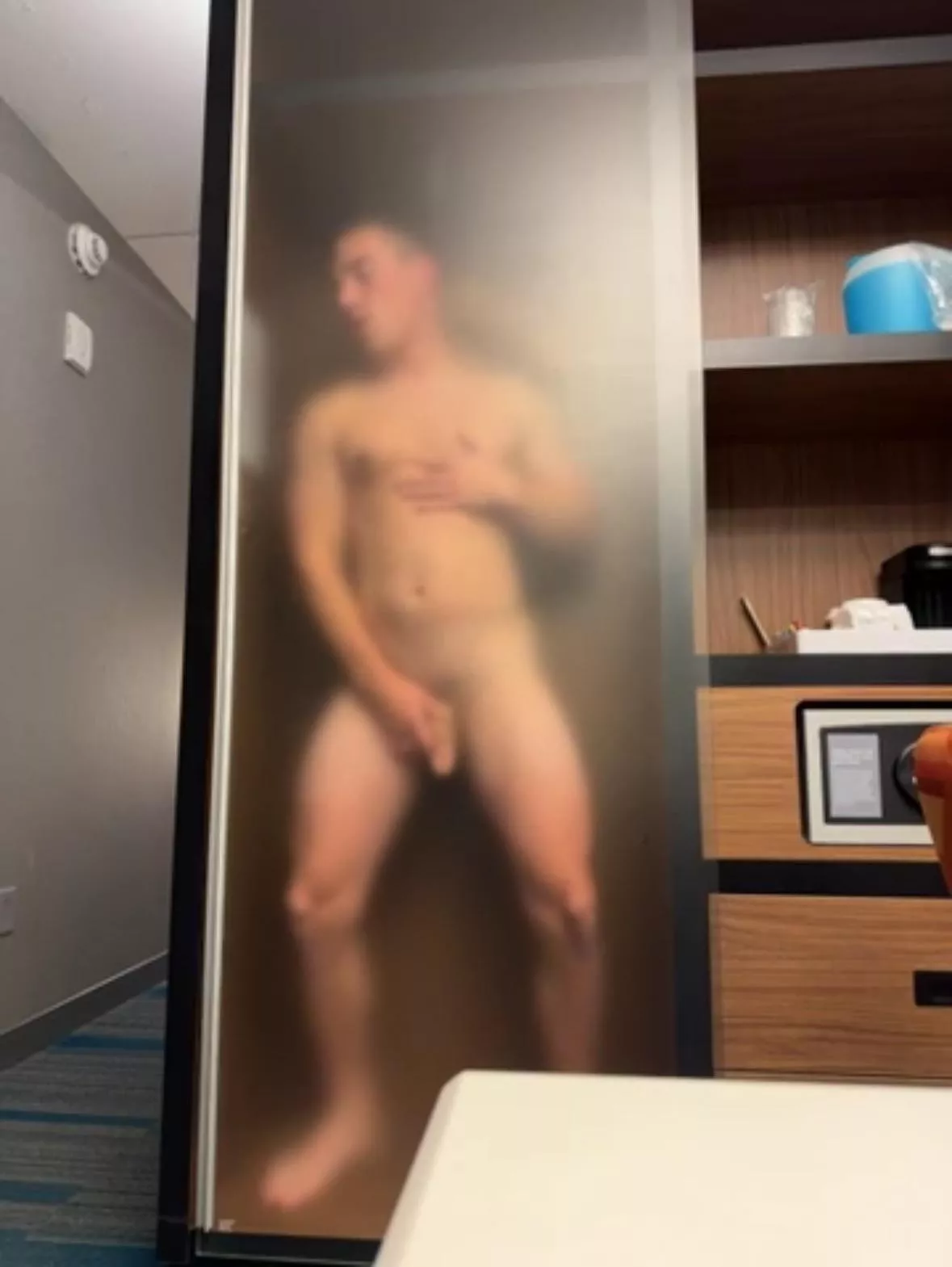 Waiting in your hotel suite. Do you let me out, or turn on music for the show? 