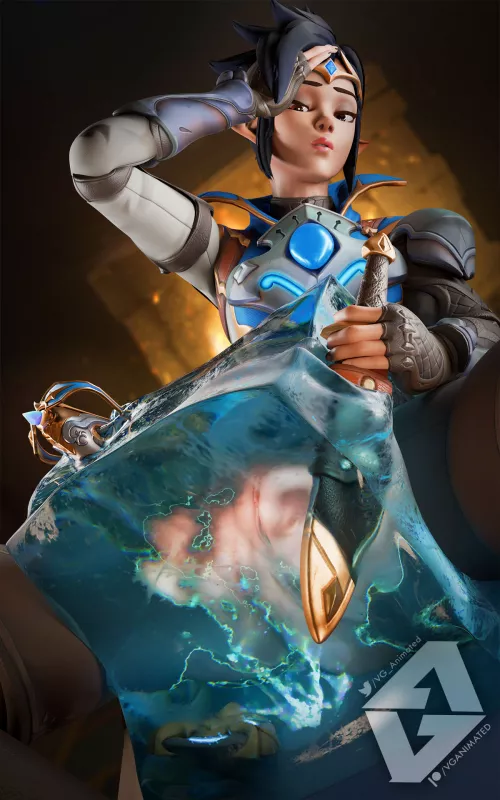 Adventurer Tracer got stuck in a gelatinous cube (VGAnimated) (1200x1920)