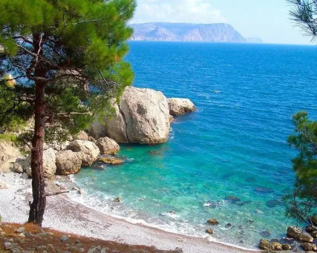 Beautiful mountains and nature on the black sea