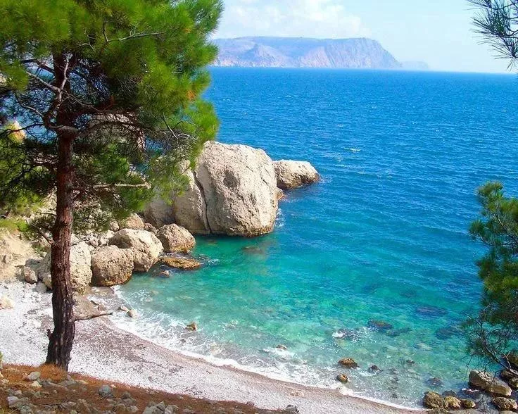 Beautiful mountains and nature on the black sea