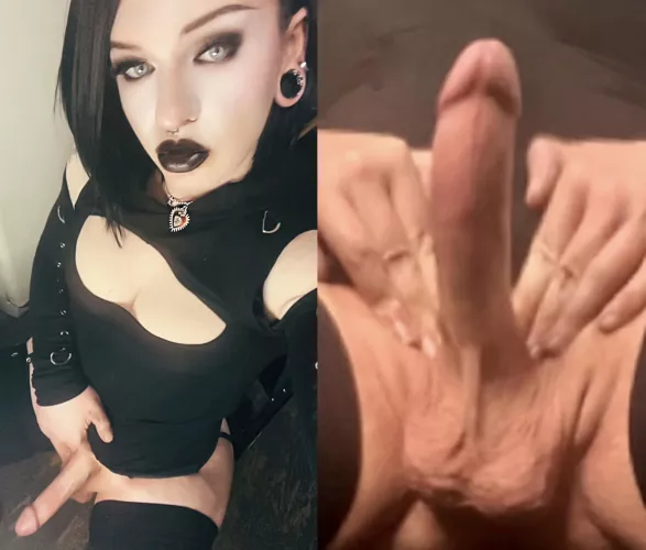 I wanna feel my goth girl balls clap on your chin and cheeks 😈