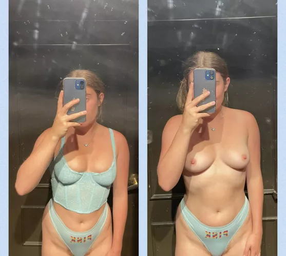 The selfie my friends see when I’m shopping VS the internet 🤭 