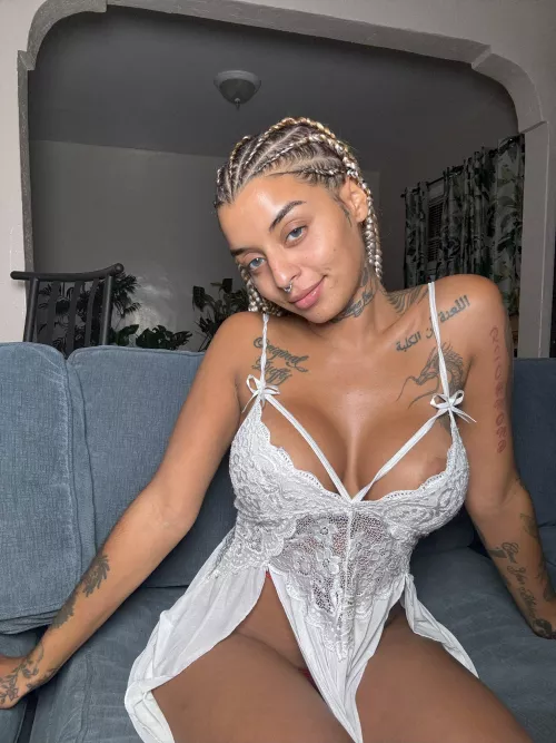 What do you think of my naughty white lingerie?