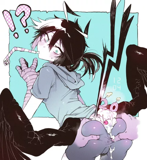 Bro is starving for both cakes 