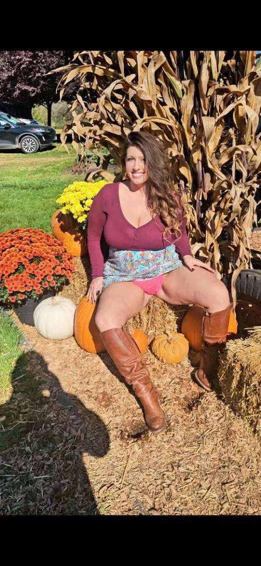 Got caught flashing at the pumpkin patch 