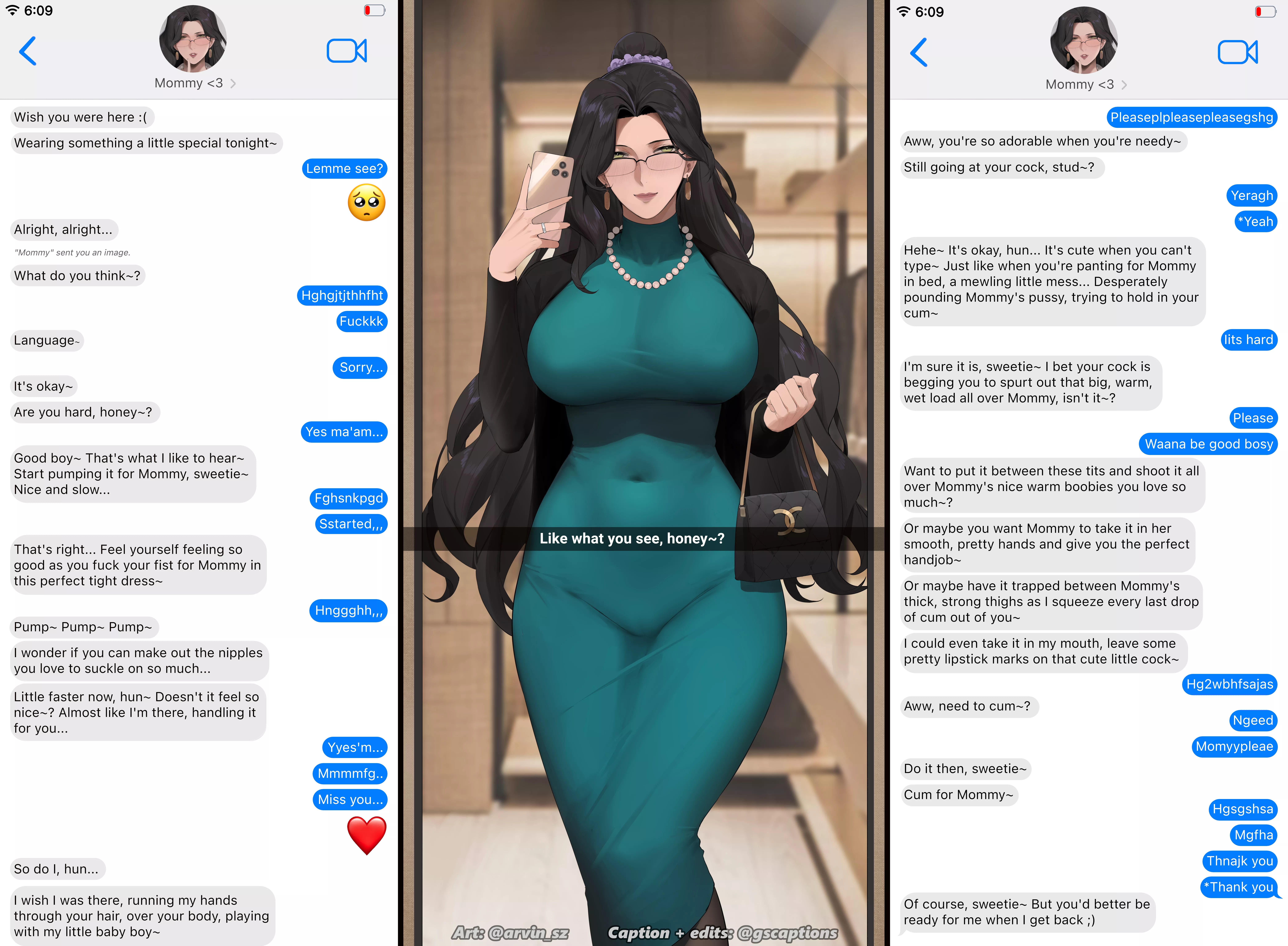 Messaging Mommy~ [Femdom] [Quasi-Incest] [They're Not Actually Related But it Has the Vibe] [Cougar/MILF/Hag] [Older Woman/Younger Man] [JOE/JOI] [Sexting/Texting] [Long-Distance Relationship] Art by @arvin_sz