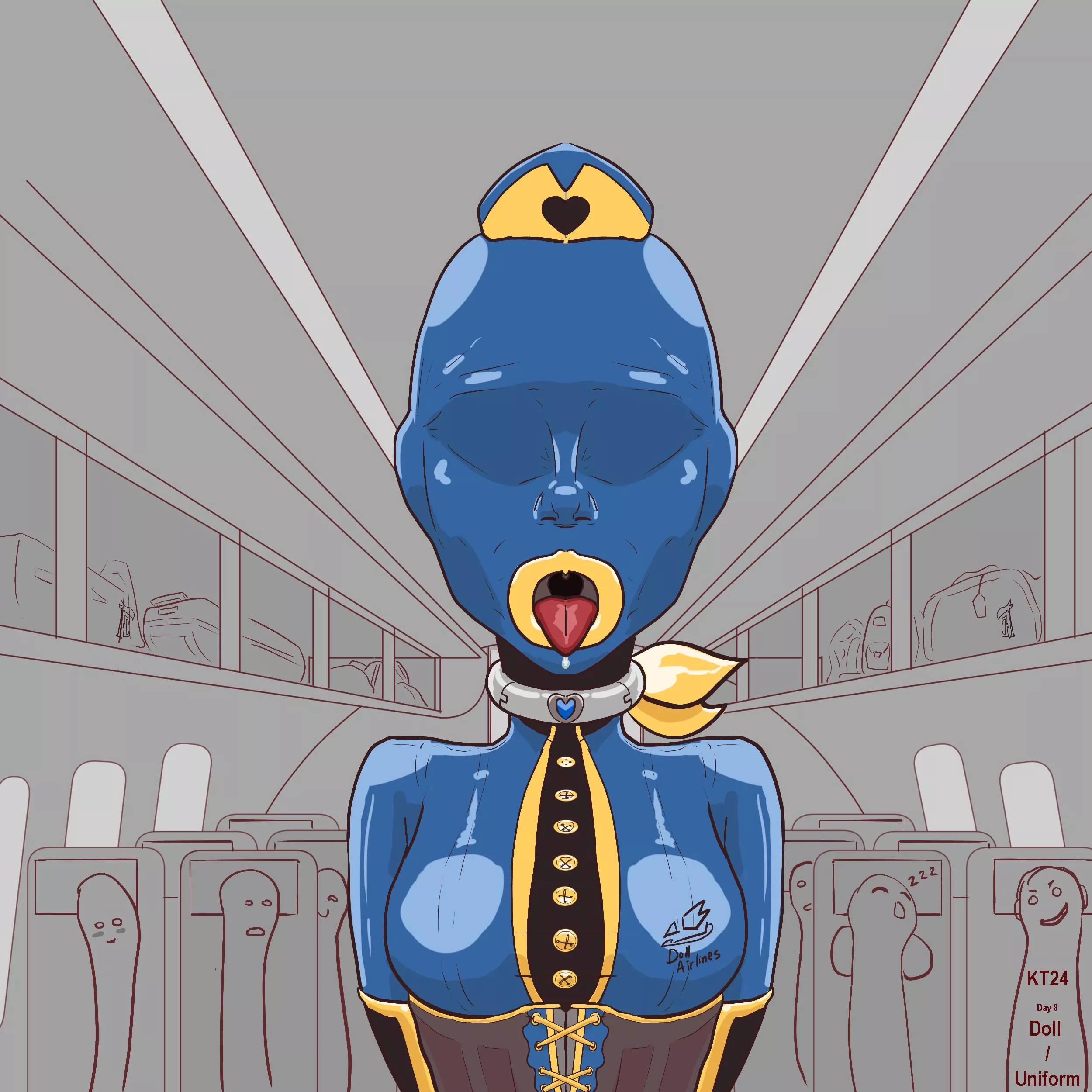 Not being able to see, she's not handing any meals or coffees to her passengers, but she could be of service in better ways