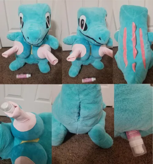 Recently commissioned NSFW fuckable life size female Pokemon Totodile with large boobs plus useable pussy and nipples [F] (Furrysale)
