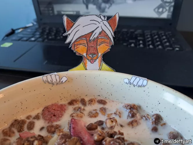 I think he wants to take a bite (by: me)