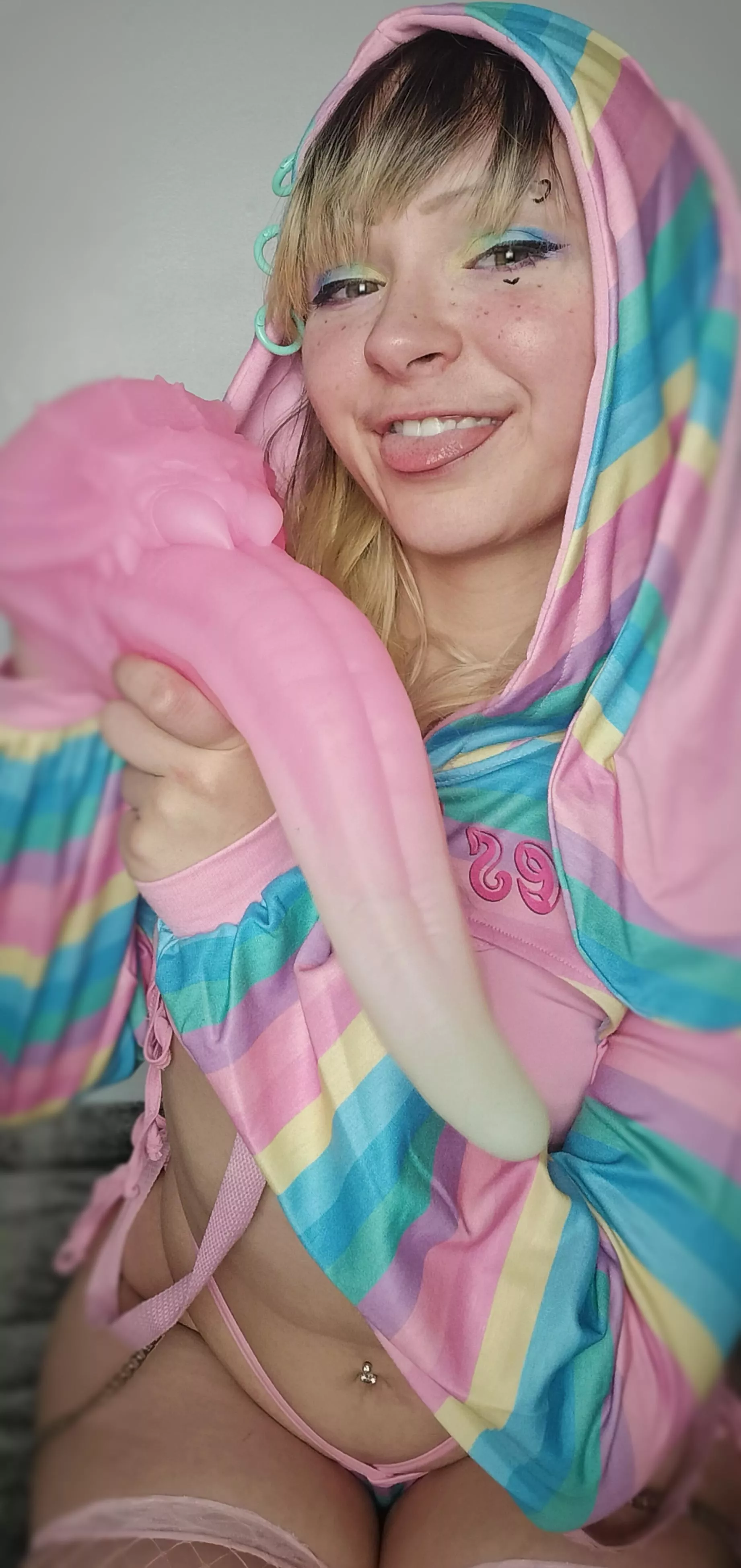 This bad bunny has a new toy