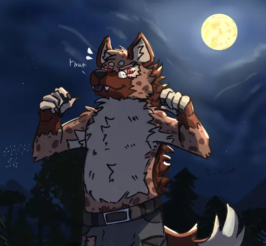 You see a wild werehyena slowly coming towards you, what do you do? 