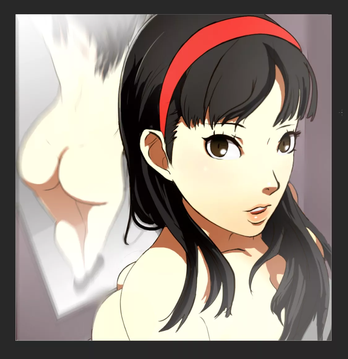 Yukiko takes a mirror selfie (SUNBEAM)