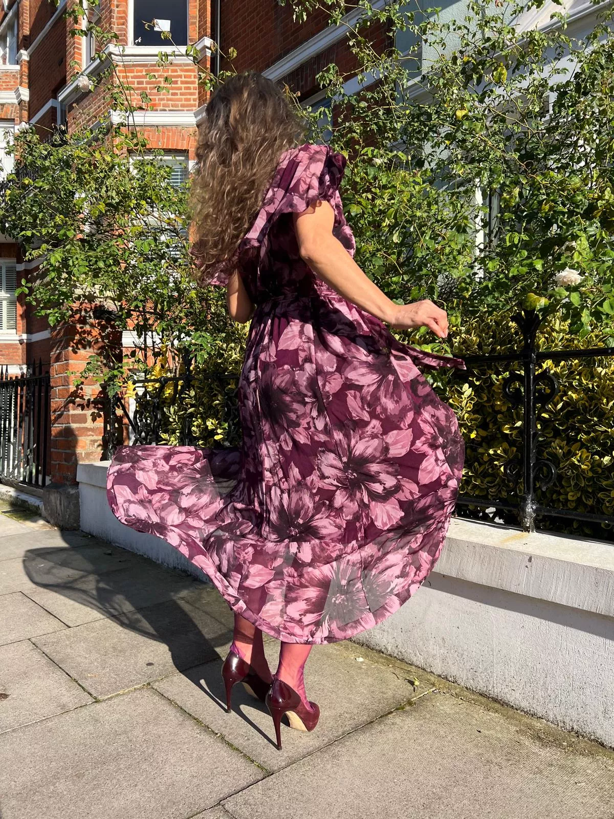 dancing as I walk, because i love my heels OC