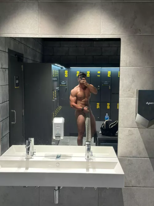 Do you think the other people at the gym would like to find me like this in the locker room?