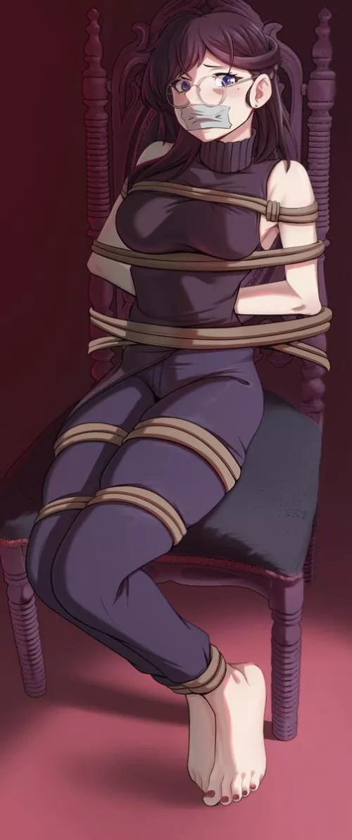 Gagged And Tied Up To A Chair